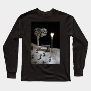 Paper craft lonely Churchyard book sculpture Long Sleeve T-Shirt